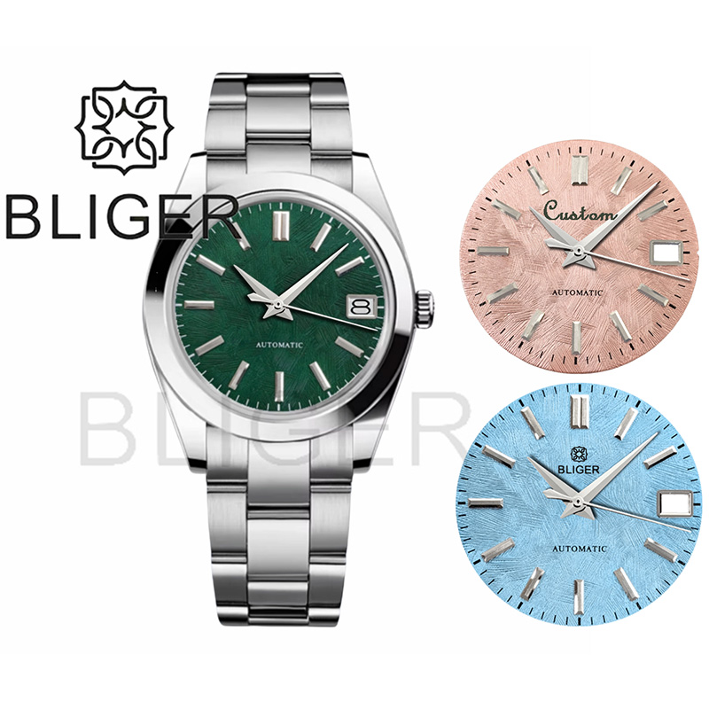 Luxury Watch Logo - BLIGER 36mm39mm Custom logo Green Dial