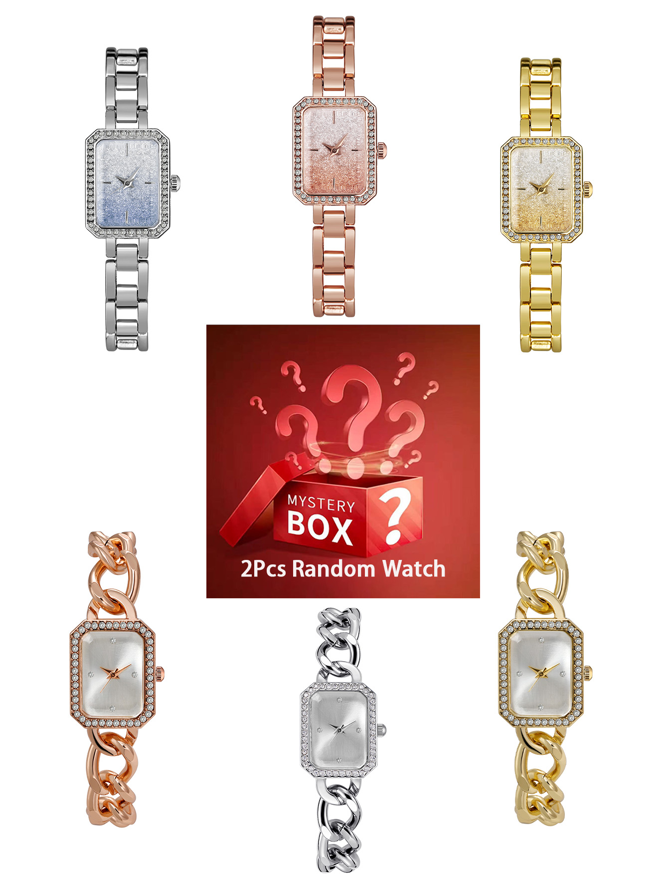 Luxury Watches - 2 pieces women's watches mystery box