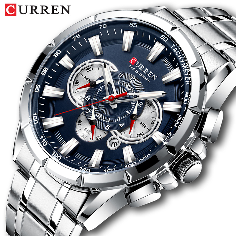 Luxury Watch Japan - CURREN Wrist Watch Men Waterproof Chronograph