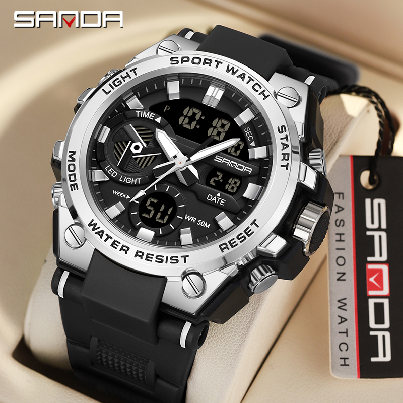 Luxury Watch G Shock - SANDA G‑Style Men Sports Watch, 50M