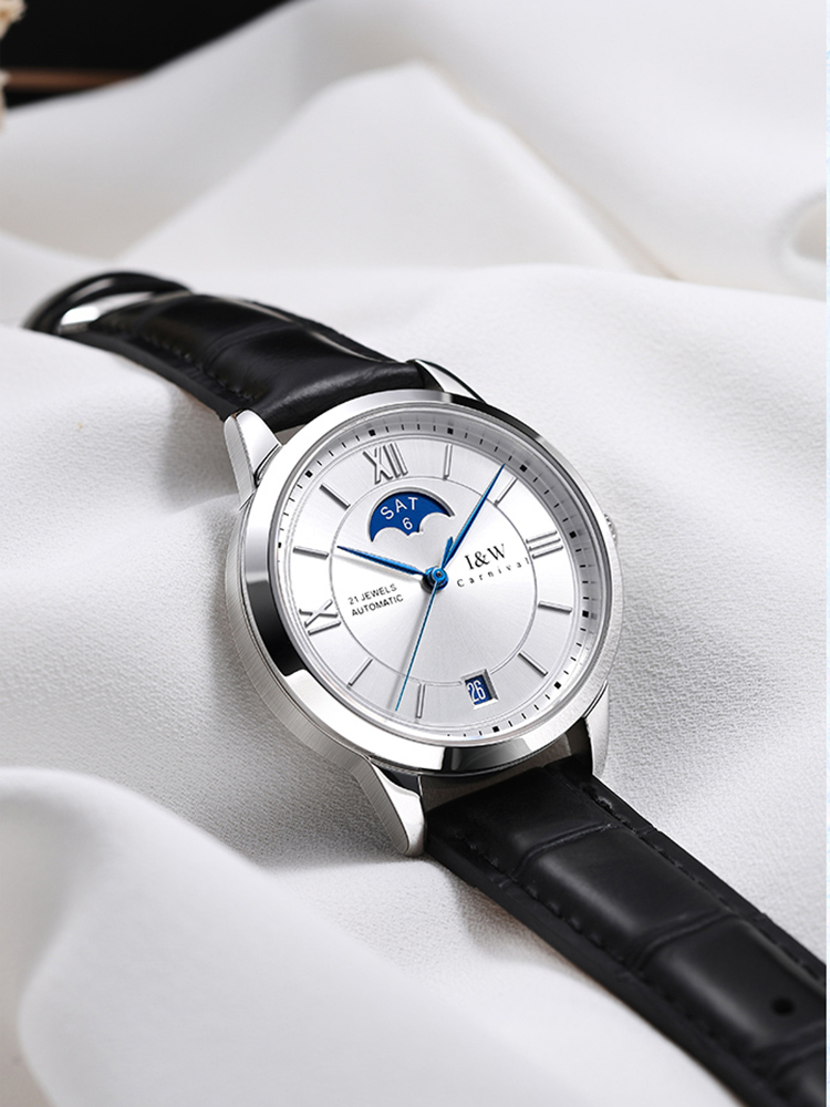Sapphire Crystal Display - Switzerland Brand I&W New Moon Phase