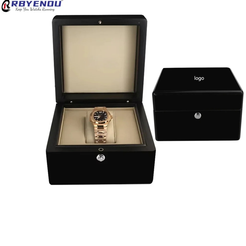 Luxury Watch Logo - Luxury Wooden Customizable Logo Watch Case