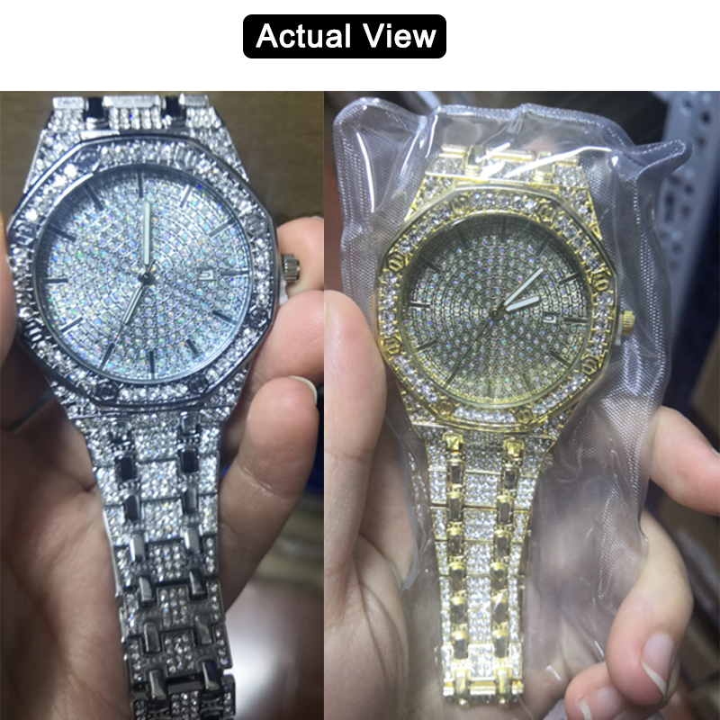 Iced Out Watch for Men Gold Wa - Luxury Watch Life review and price