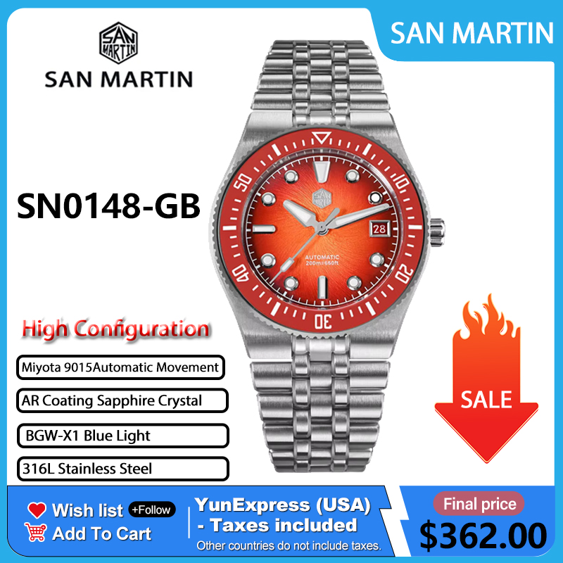 San Martin SN0148GB 40mm Ename - Cloisonne Enamel Dial review and price