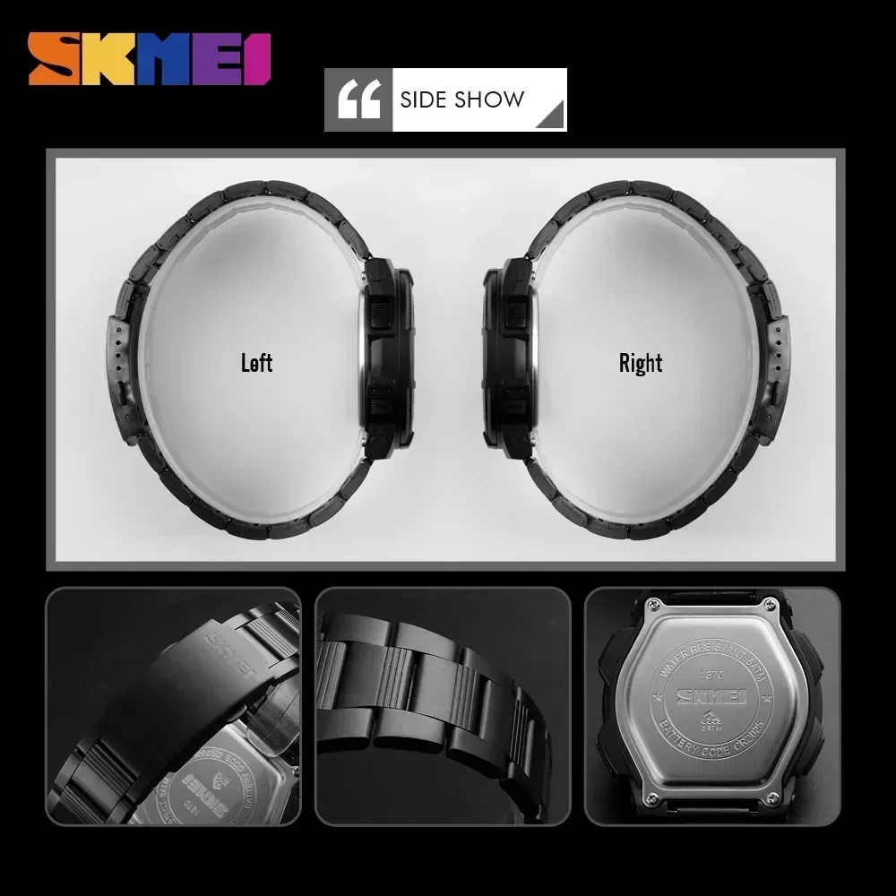SKMEI 1370 Luxury Full Steel B - Luxury Watch Zone review and price
