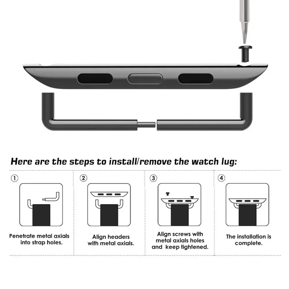 2pcs Connector Adapter for App - Luxury Watch Apple Bands review and price