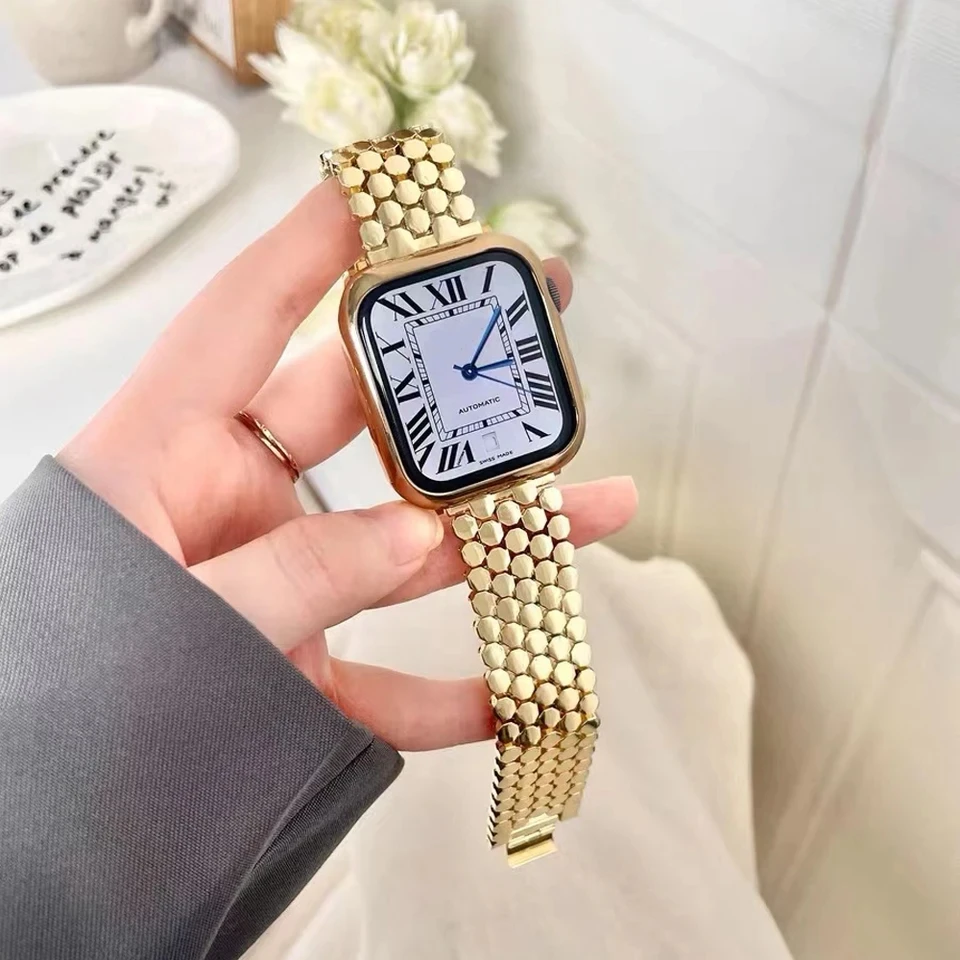 Women Stainless Steel Strap Fo - Luxury Watch Apple Bands review and price