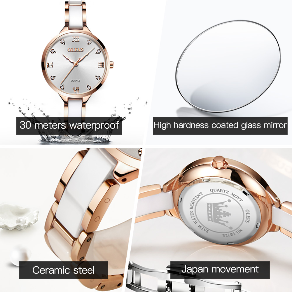 OLEVS Ceramic Dress Women Watc - Luxury Watch Japan review and price