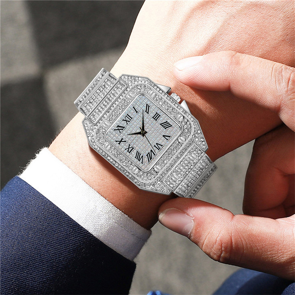 4PCS Fashion Iced Out Square M - Luxury Watch Winder review and price
