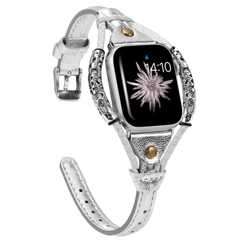 Genuine Leather Strap for Appl - Luxury Watch Apple Bands review and price