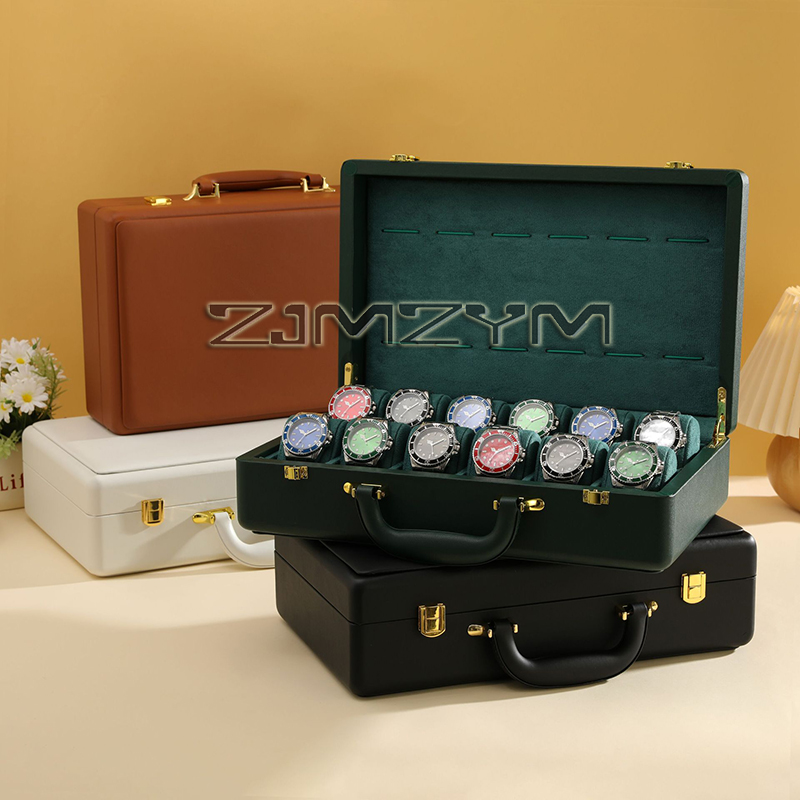 12 Slots Watch Box Mens Watche - Luxury Watch Holder review and price